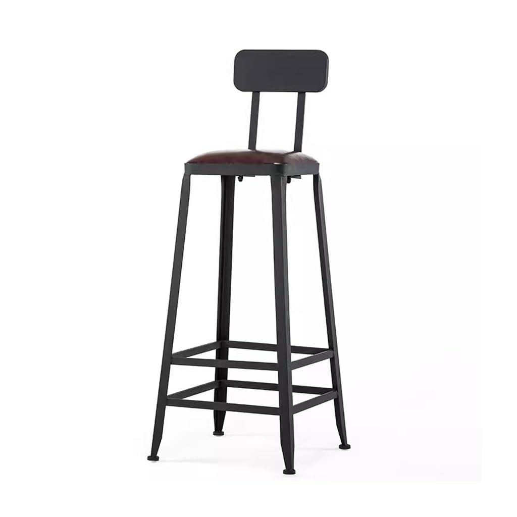 Tabourets de bar style industriel rétro en fer pour cuisine et mange-debout