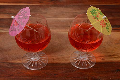 [1000 Pack] Multi Color Cocktail Umbrella Picks - Elegant Drink Umbrellas, Parasol Cocktail Picks, Toothpicks, Bar Supplies, Party Supplies, Cupcake Toppers By Ecoquality (4 Inches) #TOP3