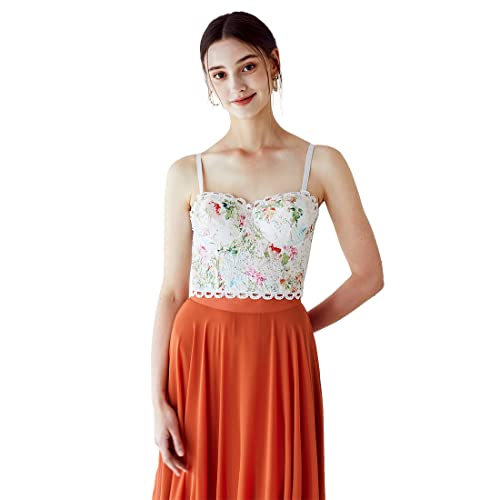 CHICWISH Women's Monet Garden Floral Embroidered Bustier Crop Top2