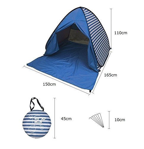 Carpa de playa automática pop up UV para 2-3 personas rosa miniatura 6