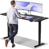 Desktronic Biurko z regulacją wysokości (200 x 80 cm) – biurko z regulacją wysokości, z cichym podwójnym silnikiem i ekranem dotykowym – wysoka nośność – stolik stojący HomePro