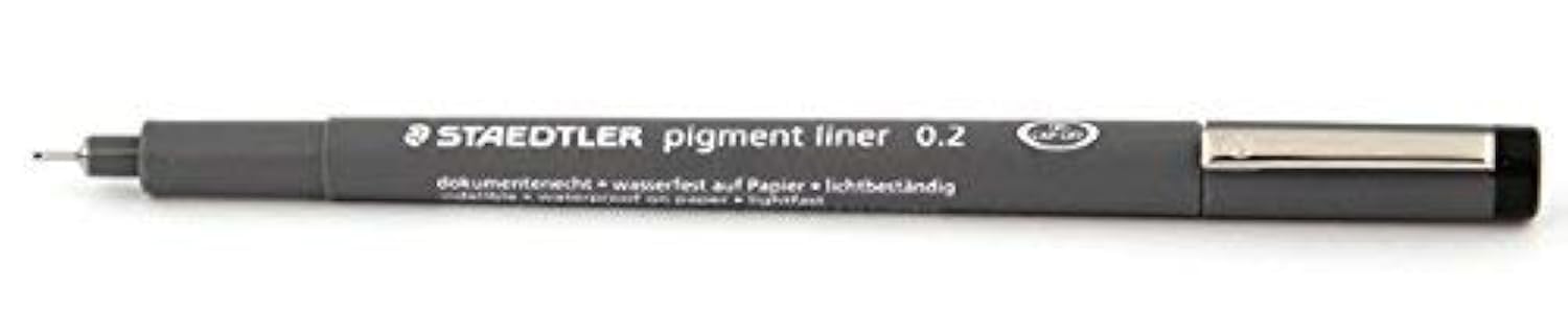 Staedtler pigmentée Premium 0,2 mm-noir-lot de 2