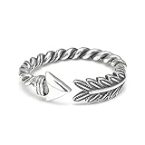 【Bague ajustable】Cette bague à bande antique est ajustable et elle peut être ajustée de la taille de bague 60 à 65.