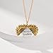 Yumikoo You Are My Sunshine Sunflower Necklace for Women