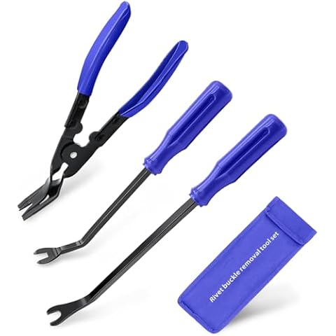 Etre Jeune 3 Pcs Clip Pliers Set Fastener Remover, Clip Removal Tool, Auto Trim Removal Tool Set for Vehicle Door Panel, Audio Radio Panel, Dashboard Repair Kit Cover