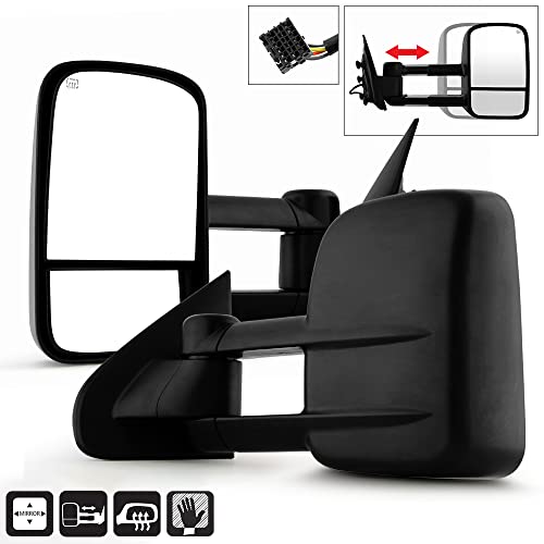 ACANII - Power Heat Telescoping Towing Side Mirrors Driver+Passenger For 2014-2018 Silverado Sierra 1500 14 15 16 17 18 - Thumbnail 2