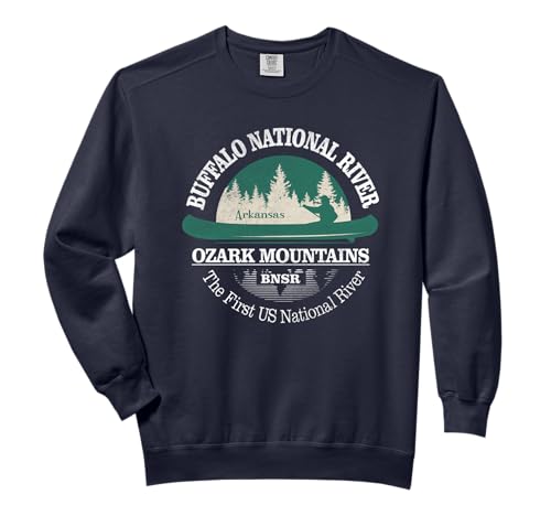Vintage Nature Buffalo National River Hiking Mountain Comfort Colors Adult Sweatshirt