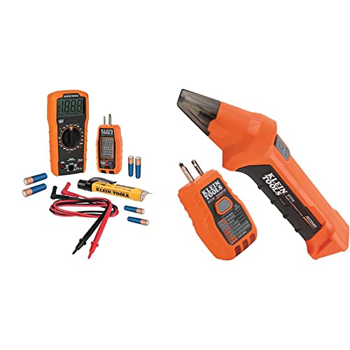 Klein Tools 69355 Digital Multimeter Premium Electrical Test Kit & Et310 Ac Circuit Breaker Finder, Electric Tester With Integrated Gfci Outlet Tester #TOP12