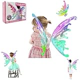 Johehe Fairy Glowing Wings for Girls,Sparkling Wings with LED Lights,Electric Butterfly-Wings for Women,Perfect Fairy Costume and Party Decoration