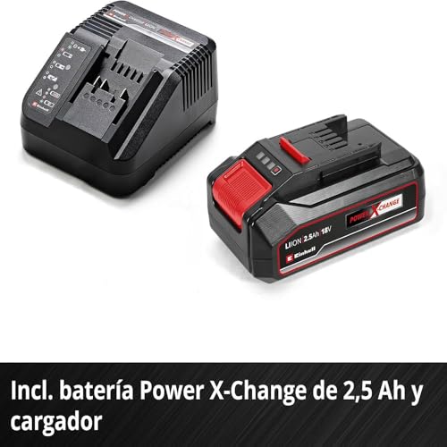 Einhell Taladro percutor con batería TE-CD 18/44 Li-i Power X-Change (18V, 44 Nm, función de perforación por percusión, portabrocas metálico de 13 mm, 2 velocidades, incl. batería de 2,5 Ah y batería) - imagen 5