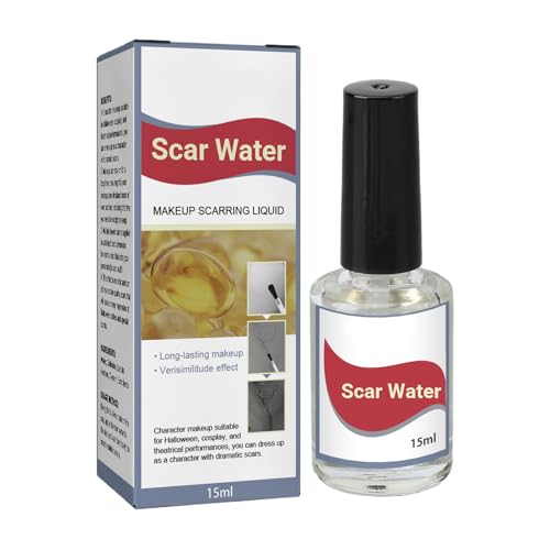 Kasmole Liquido cicatriziale | Creatore di cicatrici liquide - Liquido Realistico per cicatrici da 15 ml con Pennello per la Festa in Costume di Halloween