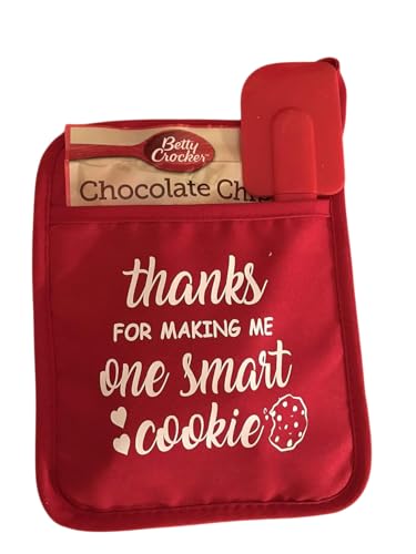 Product Image of the Thanks for Making Me One Smart Cookie Teacher Gifts, HTV Potholder, Hostess Gifts, Oven Mitt, Santa gift, Teacher appreciation gift, Baker gift, Vinyl potholder, School Present