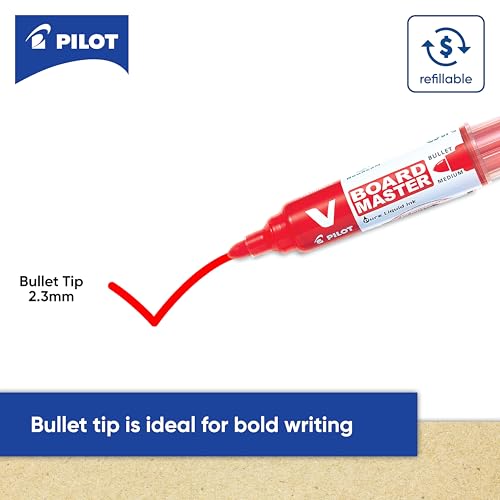 Pincel Marcador Quadro Branco Vermelho Recarregável 1 UN Pilot