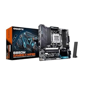 GIGABYTE Placa-mãe B850M Gaming X WIFI6E AMD AM5 LGA 1718, mATX, DDR5, 2X M.2, PCIe 5.0, USB-C, WIFI6E, LAN 2,5GbE, EZ-Latch, Garantia de 5 anos