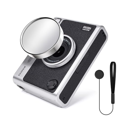 Tapa de lente Fuji Mini EVO, tapa protectora de lente compatible con cámara instantánea Instax Mini EVO con correa anti-perdida - Accesorios para cámaras instantáneas - Plata miniatura 1