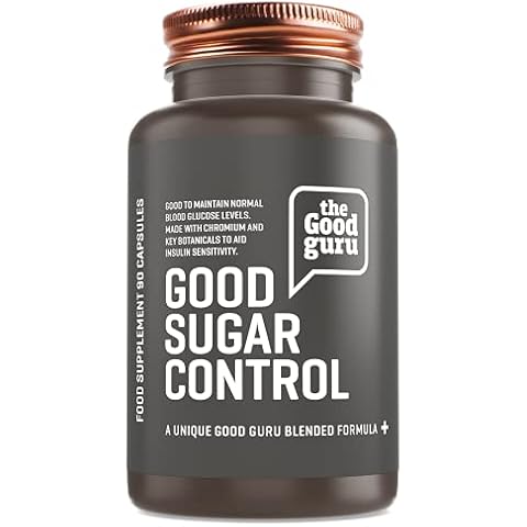 The Good Guru Diabetic Supplement by | Contains Chromium | Ginseng to Lower Blood Sugar Levels | Vitamin C to contribute Normal Metabolism - 90 Capsules Cover