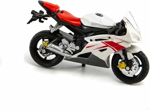 DEAVER Colección Coches Juguete aleación para Yamaha R 6 Regalo cumpleaños 1/18(White)