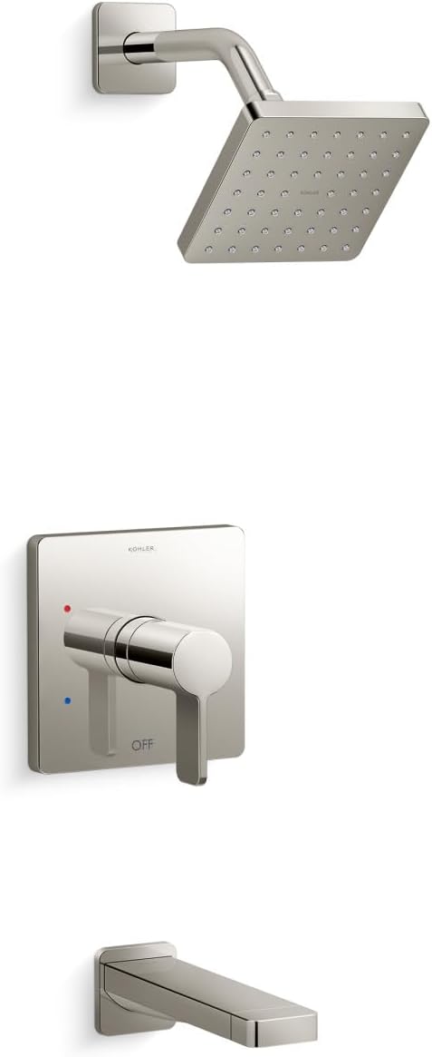KOHLER K-TS23502-4-SN PARALLEL® B/S TRIM, 2.5 GPM SHOWERHEAD, Vibrant Polished Nickel