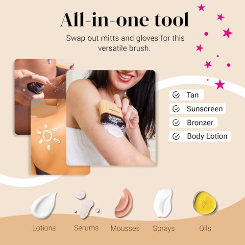 Image of Self Tanner Brush by Keshima - Large Tanning Brush for Face & Body | Kabuki Tan Applicator for Smooth and Even Coverage