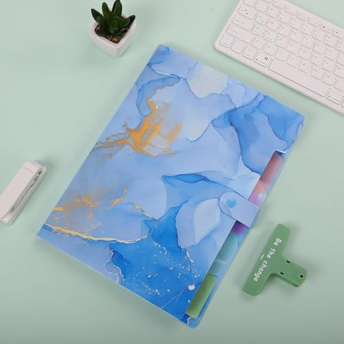 Image of Corslet Pack of 2 Expanding File Folder,Folders for Important Documents Organizer,Accordion File Organizer,Aesthetic Folders for School Students,5 Pockets File Folder for Home Bills with Lables