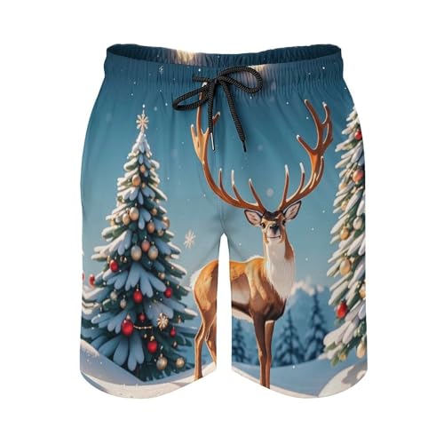 Short de bain pour homme doublure maille arbre de neige avec poche