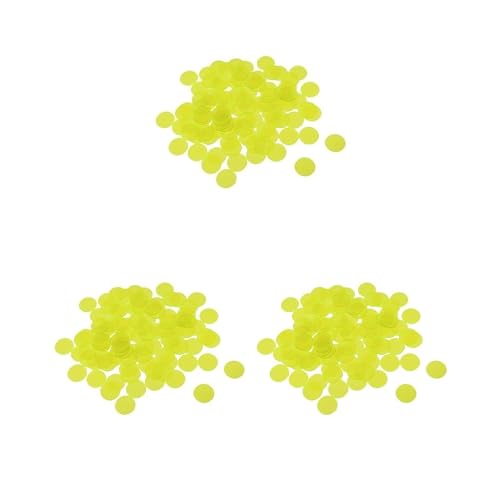 Juego de 3 marcadores de plástico transparentes para juegos de bingo profesionales, 1,5 x 1,5 cm
