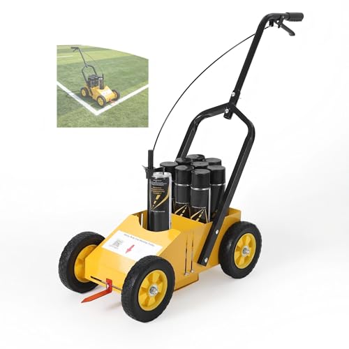 Heavy Duty Line Striping Machine, Liner Stripper for Lawn, Fields & Roads – Adjustable 2-6" Line Width – Compatible with Inverted Spray Paint – Ideal for Parking Lots, Basketball Courts, Sports Fields by COZONY - Used condition - US$64.50