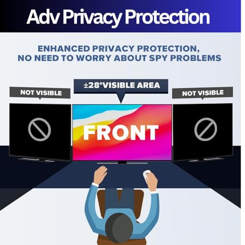 Image of Pxin 49 inches (32:9) Monitor Privacy Filter Guard | No Eye Strain | Anti Glare & Blue Light UV, Anti Scratch, No Dry Eyes |