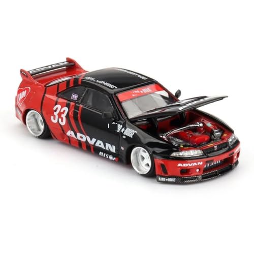 1:64 Scale Diecast Model Car Compatible with Nissan Skyline GT-R (R33) Kaido Works ADVAN Limited Edition by Kaido House KHMG191