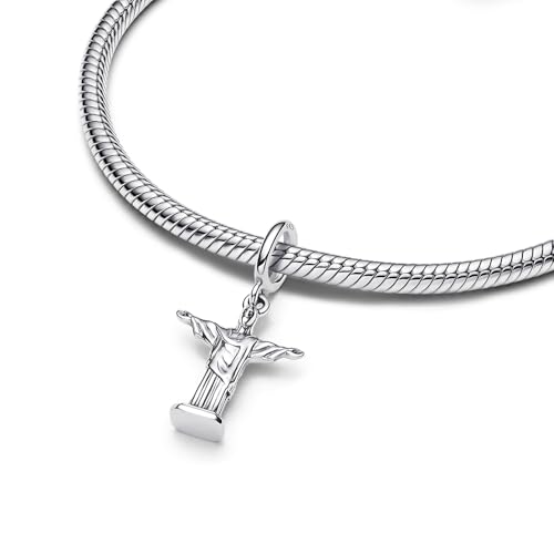 Image of ARTCHARM 925 Sterling Silver Airplane Pendant, Statue of Liberty, Lighthouse, Colosseum, Souvenir, Valentine's Day Gift for Lovers /Friends /Mothers /Travelers
