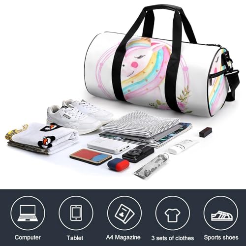 Sac gym licorne aquarelle compact pour optimiser vos affaires - 4