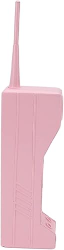 Adornos de modelo retro de teléfono móvil, modelos de ladrillo de simulación antiguos, ligeros, únicos y duraderos para decoración del hogar (rosa)