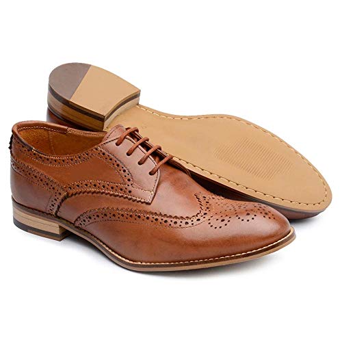 Sapato Oxford Jacometti Derby Couro Feminino Bico Redondo Caramelo 39