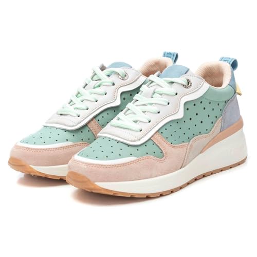 Carmela Para Mujer. 16226904-KAKI Zapatillas De Piel 162269 Verde (37), Plano, Cordones, Casual - 4