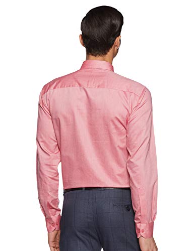 Image of Hang & Wear Men's Plain Regular fit Formal Shirt (MSCHAMBRAY-16- Peach 36