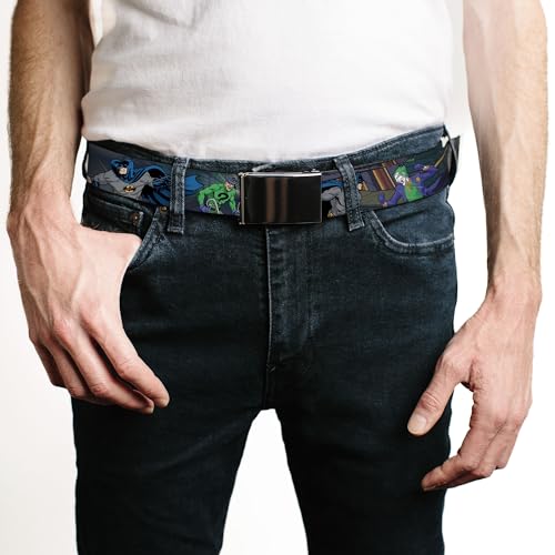 Cinturón de Batman ajustable de tela resistente correa temática de superhéroes para pantalones 2