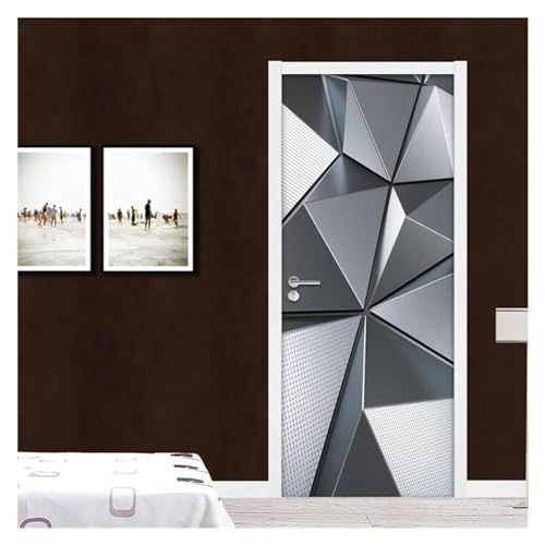Imperméable papier peint de décoration de porte auto-adhésif 77x200cm - 3