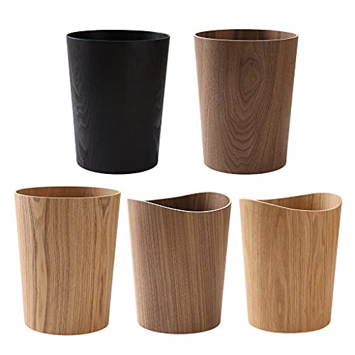 Creative Storage Wooden Trash Can Home Bucket Garbage Bin Hotel Living Room Office Wastebasket Cans Nordic Recycling Bin For Home Bedroom Kitchen Office Waste Basket Cans #TOP1