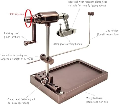 Rotatable Hook-Tying Pliers Tool Kit, an Essential Piece of Equipment for Fly Fishing, Easily Makes and Precisely Ties Hooks.