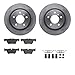 Dynamic Friction Company Rear Brake Rotors with 5000 Euro Ceramic Brake Pads includes Hardware 6612-31392