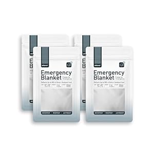 Altland 4 Pack of Emergency Blankets – Heat Reflective Blankets for Winter Survival Kits, Disaster Preparedness, Cold Weather Camping, and Homeless Care Packages