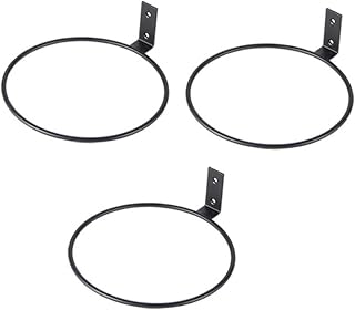 3pcs 8-inch Iron Wall Mount Planter Rack with Screws for Balcony Flower Pot Hanging Storage, Non-Foldable Metal Flowerpot Holder Bracket Set