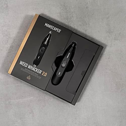MANSCAPED Weed Whacker 2.0 Elektryczny trymer do włosów w nosie i uszach, precyzyjne narzędzie z akumulatorem, na mokro/na sucho, łatwe do czyszczenia, ulepszone wymienne ostrze ze stali nierdzewnej