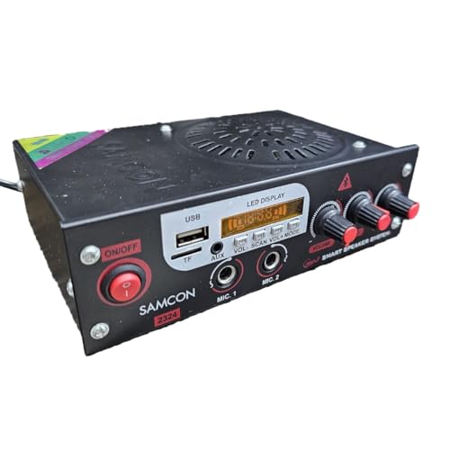 Image of BNT Samcon Stereo Amplifier with Bluetooth, Dual Mic Input, USB, SD Card, FM Radio, Remote Control, in-bullt Speaker, 20W+20W