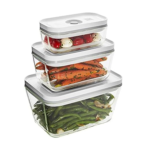 ZWILLING Fresh & Save 3-pc Glass Food Storage Container, Meal Prep Container- Assorted Sizes