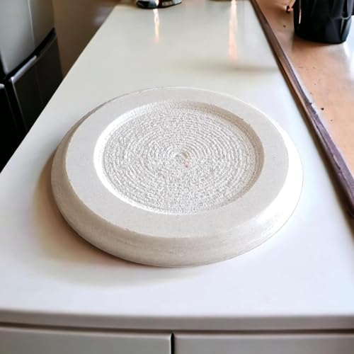 Image of Modern Decor Emporium White Marble Chakla (9 Inch) | Roti Maker | Rolling Pin Board | Chapati Maker | Chakla | Kitchen Tools for Home & Kitchen | Polished | Finished Marble Roti Maker. (White)