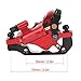 Focket Hydraulic Disc Brake Calipers, Large Pistons Practical and Convenient Brakes Performance 2-Way Brake Pad Aluminum Alloy for Mountain (Red)