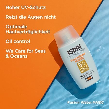 ISDIN Set Fusion Water MAGIC LSF 50 (50ml) + Lippenbalsam LSF 30 (4g) - Ultraleichte Sonnencreme Gesicht & Lippenschutz - Auf Wasserbasis… – Ansicht 6