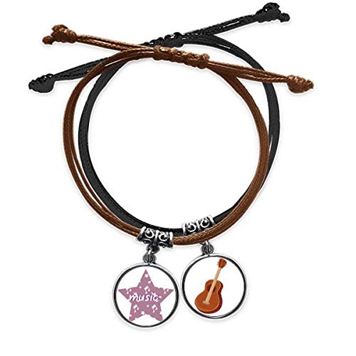 Pulsera de guitarra y estrellas moradas para lucir en conciertos