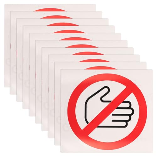 HINTRMENT 20pcs Self-adhesive Vinyl No Touch Sign Stickers for Machine and Electrical Safety, Easy Application Caution Warning Labels for Factories and Warehouses